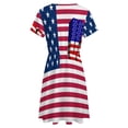 thumbnail image 5 of National Flag United States America USA Women's Dress Short Sleeve Summer Sundress Summer Women Clothes, 5 of 7