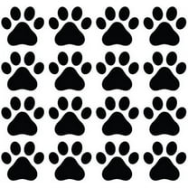 Dog Paw Prints - Vinyl Decals for Walls, (BLACK, 16 Paws) | Each Paw is 2.5 Inches by 2.3-Inches