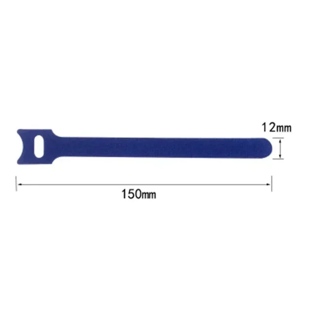 10/30/50pcs Hook-and-loop Fastener Self-adhesive for Cable Management Auto Adhesive Fastening Belt DIY Apparel Sewing blue-15cm 30pcs
