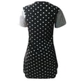thumbnail image 4 of Leutsin Robe d'Été Décontractée pour Femme Grande Taille, Robe Aguichant pour Femmes à Empiècements, Imprimé à Pois, Manches Courtes, Col en V, Robe d'Été, 4 of 5