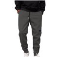 thumbnail image 4 of AherBiu Sweatpants for Men Fleece Lined Drawstring Elastic Waisted Pants Fall Winter Thermal Casual Trousers, 4 of 7