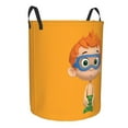 thumbnail image 2 of Bubble Guppies Laundry Hamper Cartoon Circular Foldable Basket With Handle, Clothes Books Toys Storage Organizer Bucket for Bedroom Bathroom, 2 of 8