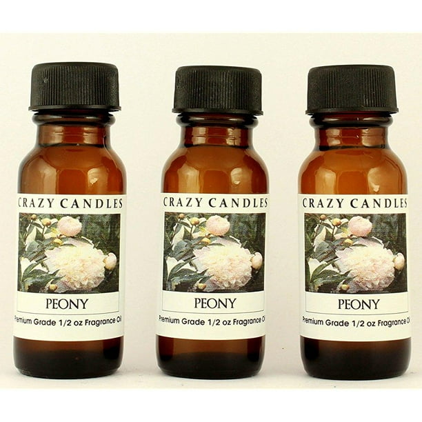 peony 3 bottles 1/2 fl oz each (15ml) premium grade scented fragrance