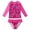 Style G, variant on Girls Swimsuits Two Piece Rash Guard Set Long Sleeve Bathing Suit Tankini Swimwear with UPF 50+ Sun Protection, 2-3 Years