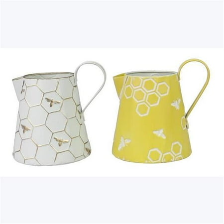 

Youngs 73558 Metal Honey Bee Pitcher Decor Vase 2 Assorted Color