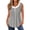 Gray, variant on Womens Summer Flowy Tank Tops V Neck Sleeveless Buttons Pleated Casual Shirts Dressy Loose Fit Work Blouses White