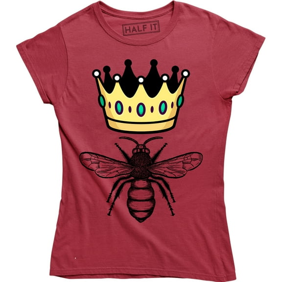 Queen Bee Funny Cute Cool Boss Lady Crown Alpha Top Women's T-Shirt