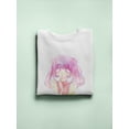 thumbnail image 3 of Anime Girl Quiet Sign Sweatshirt Women -Image by Shutterstock, Female Small, 3 of 4