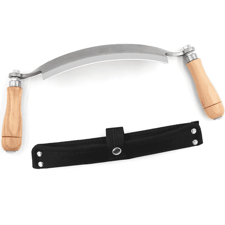 WICING 12.8" Curved Draw Knife with 8" Blade, 1065 Manganese Steel Woodworking Tool with Solid Wood Handle, No Assembly Needed