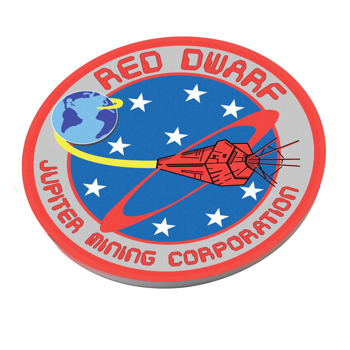 Red Dwarf Logo Set of Four Ceramic 3.5 Inch Coasters