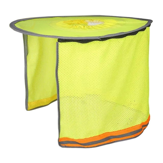 Visera para casco de seguridad a prueba de sol con bandas reflectantes para el cuello para hombre y mujer Amarillo