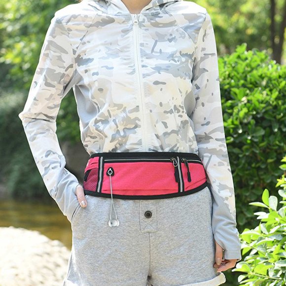 Ceinture de Course Sac de Taille de Sport / Sac de Taille à Fermeture à Glissière pour Course Randonnée Cyclisme / Support de Téléphone Ajustable avec Trou pour Écouteurs et Bande Réfléchissante / Porte-Équipement Résistant à l'Eau pour Hommes Femmes