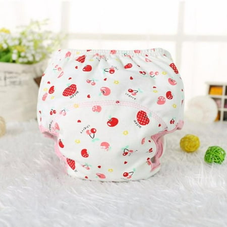 

GWAABD Travel Essentials Red Baby Cotton Training Pants Reusable Cloth Diaper Washable Nappies