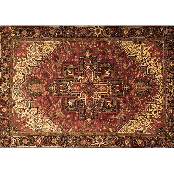 Ahgly Company Indoor Rectangle Persian Brown Traditional Area Rugs, 7' x 10'