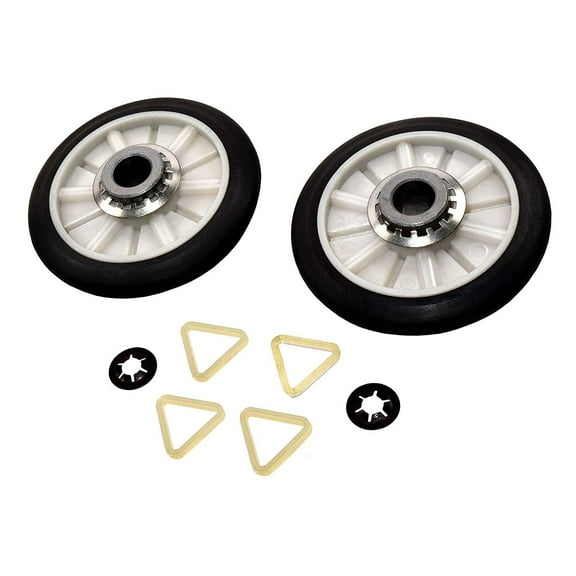 HQRP Dryer Drum Support Roller Kit Replacement for 1CWED5200VQ0 7MWG45500ST0 CGE2991AG1 GEW9878PG1 LEQ8858HZ1 LEV4434AW0 LER4436AN0 WED5510VQ0 YLEN1000PQ0