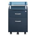 thumbnail image 2 of Techni Office Solutions 24" Blue and Clear Durable Rectangular Rolling File Cabinet, 2 of 6