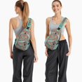 thumbnail image 3 of Earthy Abstract Crossbody Sling Backpack with Layered Storage, Lightweight Boho Daypack for Outdoor Hiking & Travel, 3 of 3