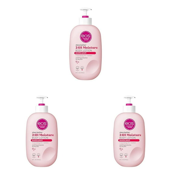 Loción Corporal eos Shea Better Jazmín Durazno 480 mL (Paquete de 3)