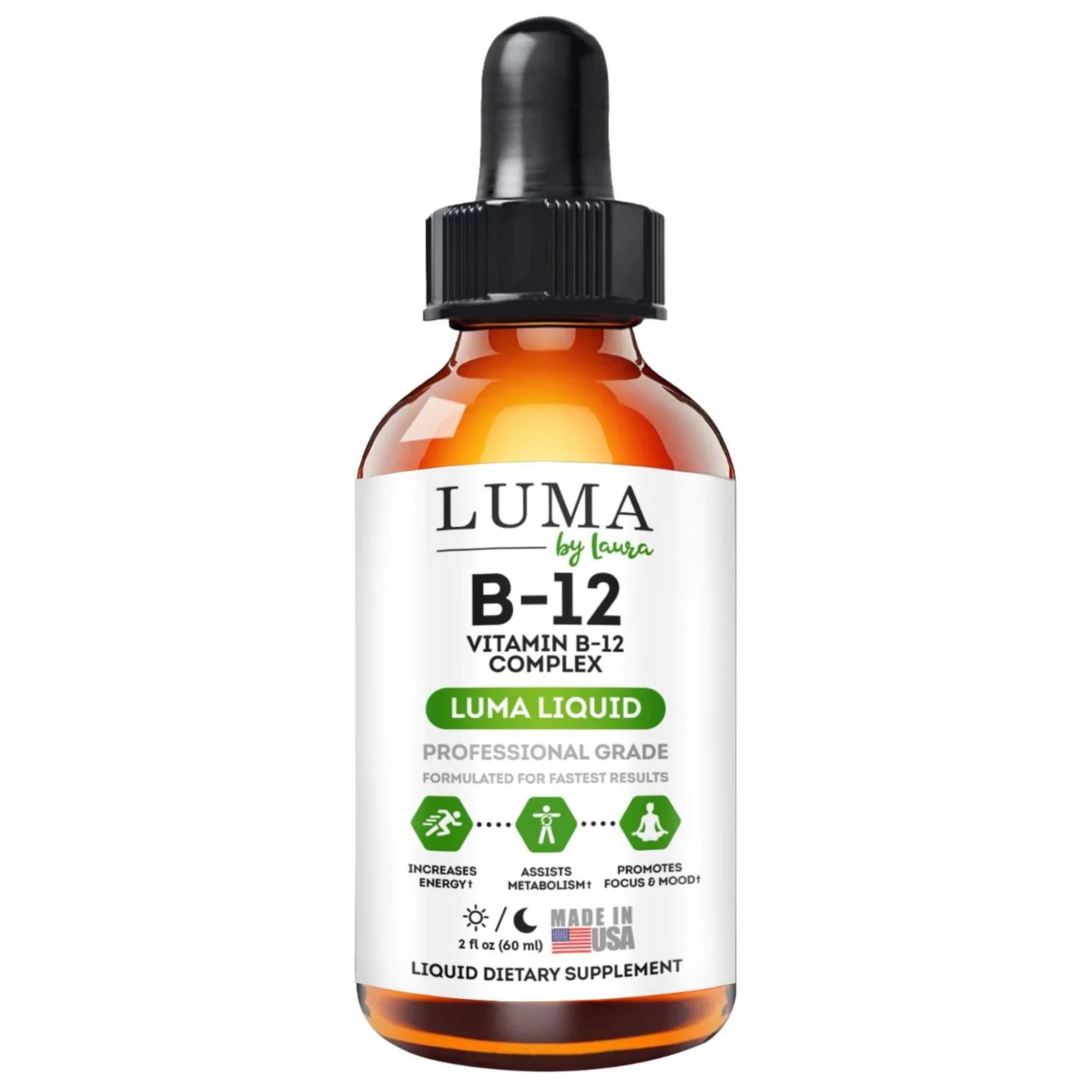 Luma Liquid Vitamin B12 1200 Mcg Drops to Help Break Down Food into