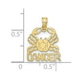thumbnail image 2 of FJC Finejewelers 10 kt Yellow Gold CANCER Zodiac Charm 17 x 13 mm, 2 of 6