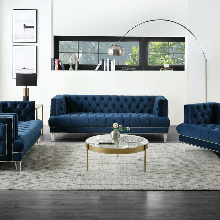 ACME Ansario Sofa in Blue - Walmart.com