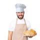 thumbnail image 3 of 2 uds sombrero de Chef elástico ajustable cocina sombreros de cocina kaili Sencillez, 3 of 4