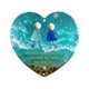 thumbnail image 2 of Adorno de amistad de vidrio marino en forma de corazón, hecho a mano, recuerdo de corazón de amistad eterna., 2 of 5