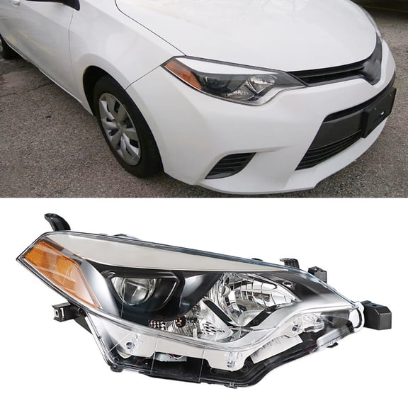 Fit for Toyota Corolla 2014-2016 Headlight Headlamp Housing Assembly (Front Right Passenger Side, without Bulb)