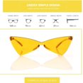thumbnail image 2 of LAICAIW Lunettes de Soleil Sans Monture Triangle une Pièce Colorées Transparentes pour Femmes et Menu2026, 2 of 7