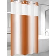 thumbnail image 4 of Orange White Ombre No Hook Shower Curtain Waterproof, Bathroom Curtains with Snap in Liners and See Through Top Window, Farmhouse Country Minimalist Art Hotel Style Bathtub Curtains Shower 54"Wx78"L, 4 of 8
