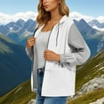 thumbnail image 6 of XFLWAM Women's Lightweight Rain Jacket with Hood Waterproof Raincoat for Women Packable Windbreaker Jacket for Outdoor Travel White XL, 6 of 8