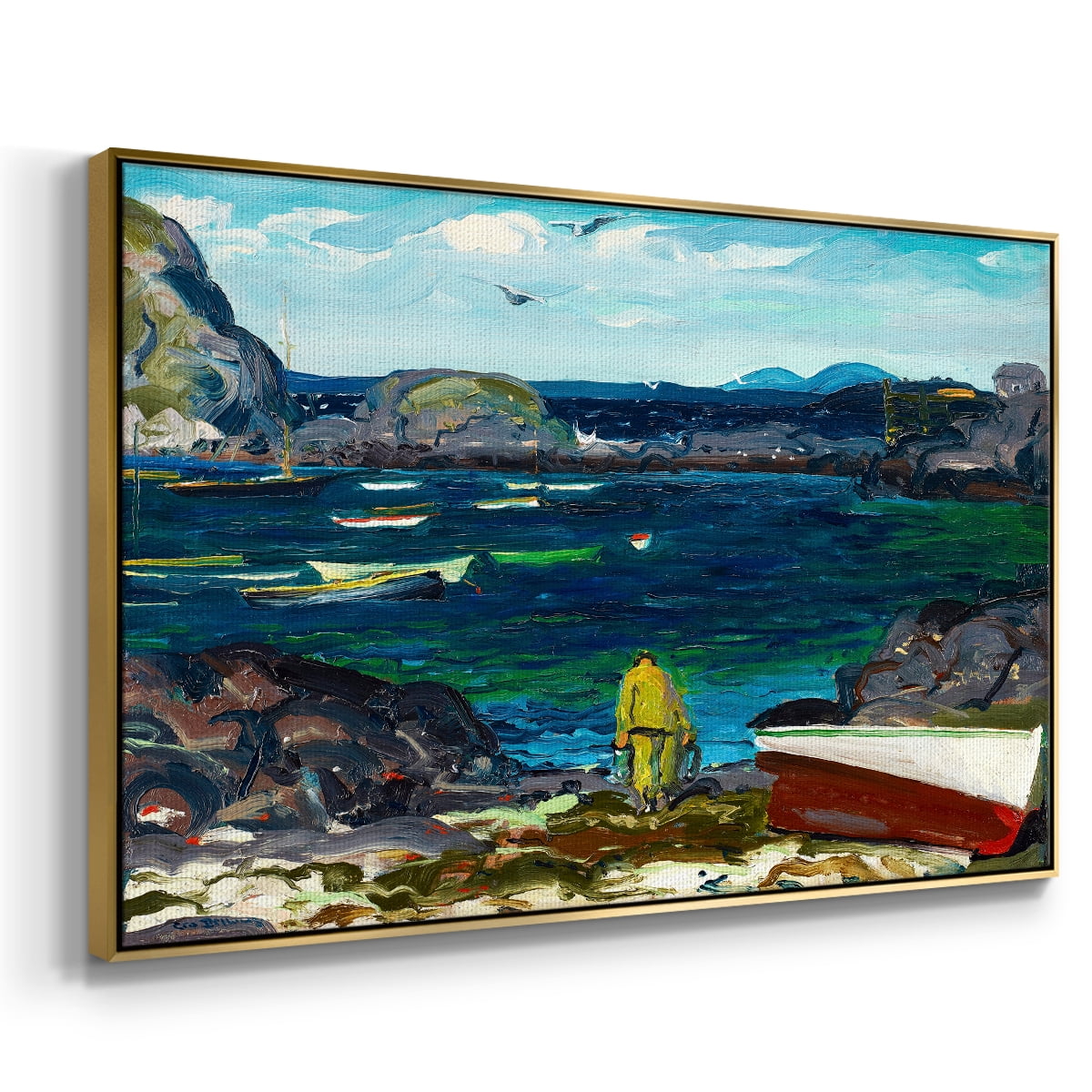 Vintage Landscape-CXVIII By Wexford Home Framed in Gold Wood Gallery Wrapped Canvas 17 in. x 25 in.