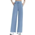 thumbnail image 1 of Gibobby Yoga leggings Pantalones de yoga de talle y pernera ancha para mujer, secado rápido y solar(Azul,CH), 1 of 5