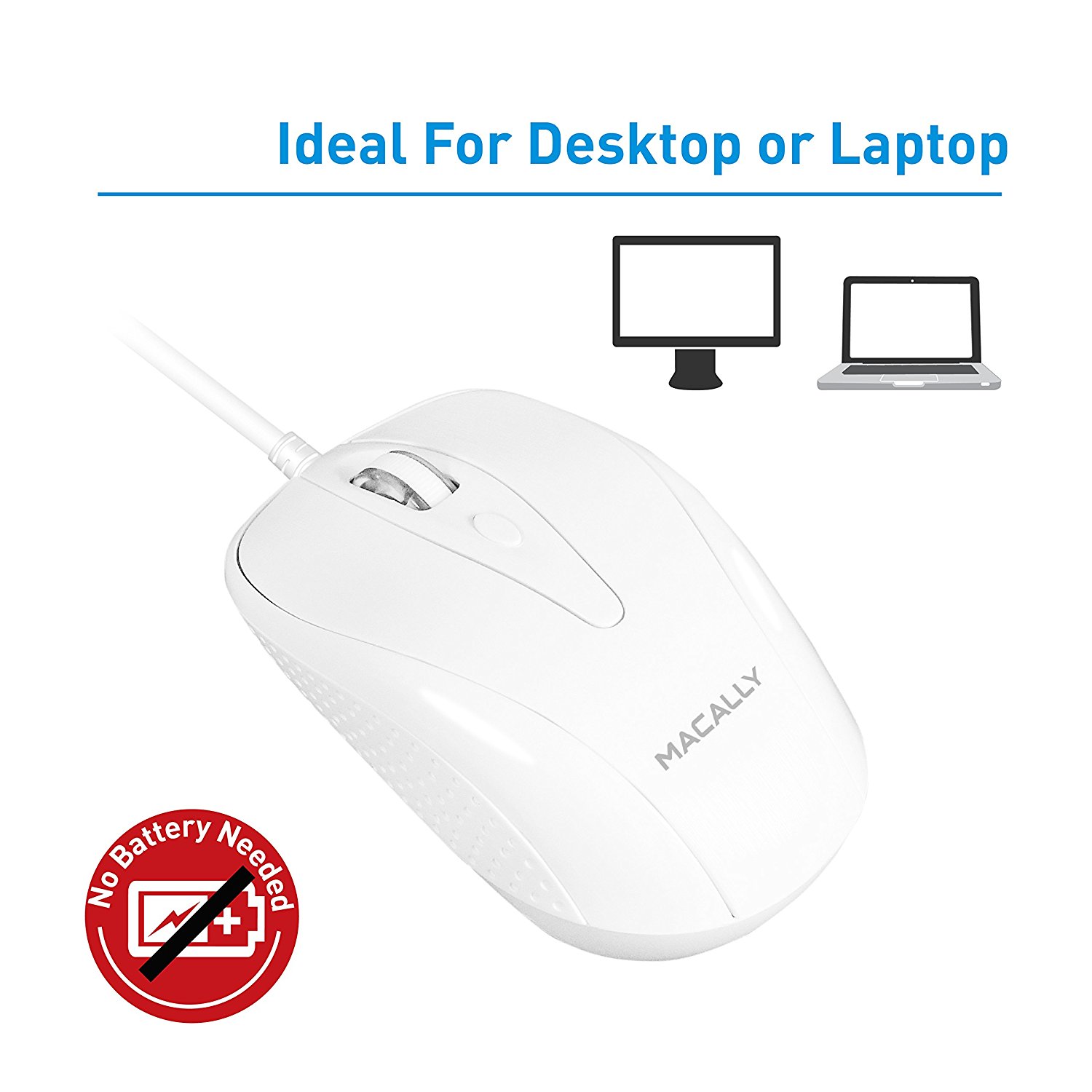 Macally UCTURBO - Mouse - right and left-handed - optical - 3 buttons - wired - USB-C - image 4 of 5