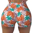 thumbnail image 2 of Lsque Hawaiian Style Pattern High Waisted Biker Shorts for Women-Tummy Control Fitness Athletic Workout Running Yoga Gym Shorts,Moisture-Wicking-XX-Large, 2 of 9
