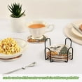 thumbnail image 5 of Yayeee 6 PCS Drink Coasters with Holder Set Woven Absorbent Round Tabletop Hot Pad, Cute Halloween Trees, 5 of 7