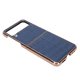 thumbnail image 2 of Funda de Cuero para teléfono Resistente a los arañazos Nano Plating Funda para teléfono con Pantalla Plegable Funda Protectora para teléfono para Galaxy Z Flip4 Azul, 2 of 8