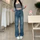 thumbnail image 1 of ZOENOVA Cargo Jean Woman's Retro Y2K Versatile Jeans Street Fashion Pantalones Mujer Baggy Loose Straight Denim Trousers mujer, 1 of 5