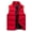 Red, variant on Puffer Vest for Men Fashion 2025 Solid Color Stand Collar Unisex Zip-Up Pockets Down Jacket Sleeveless Waistcoat (Large, White)