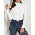 thumbnail image 4 of PrettyGuide Women's Ribbed Turtleneck Long Sleeve Sweater, 4 of 7