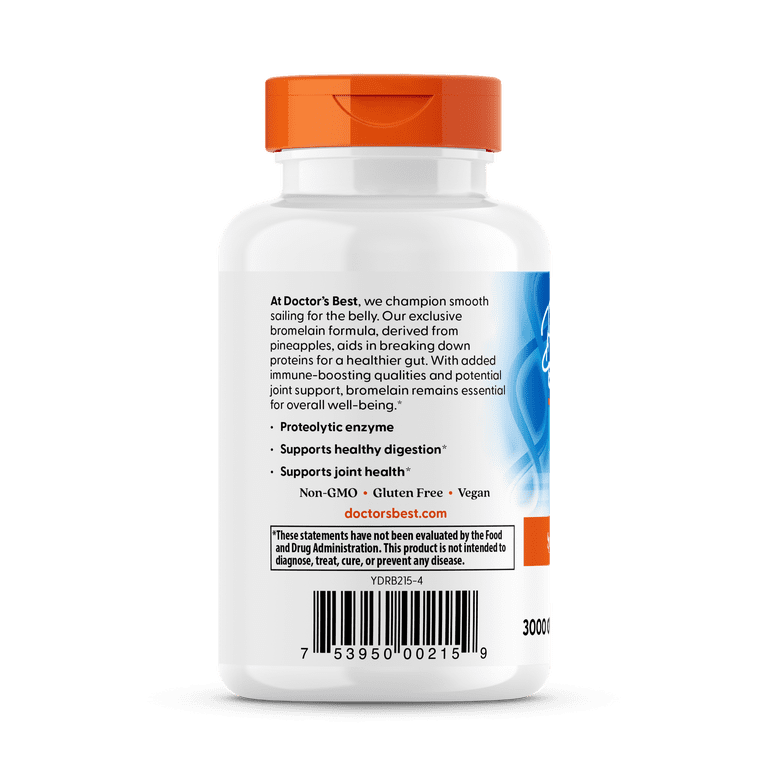 Doctor's Best, Bromelain, 90 Veggie Caps, Non-GMO - Walmart.com
