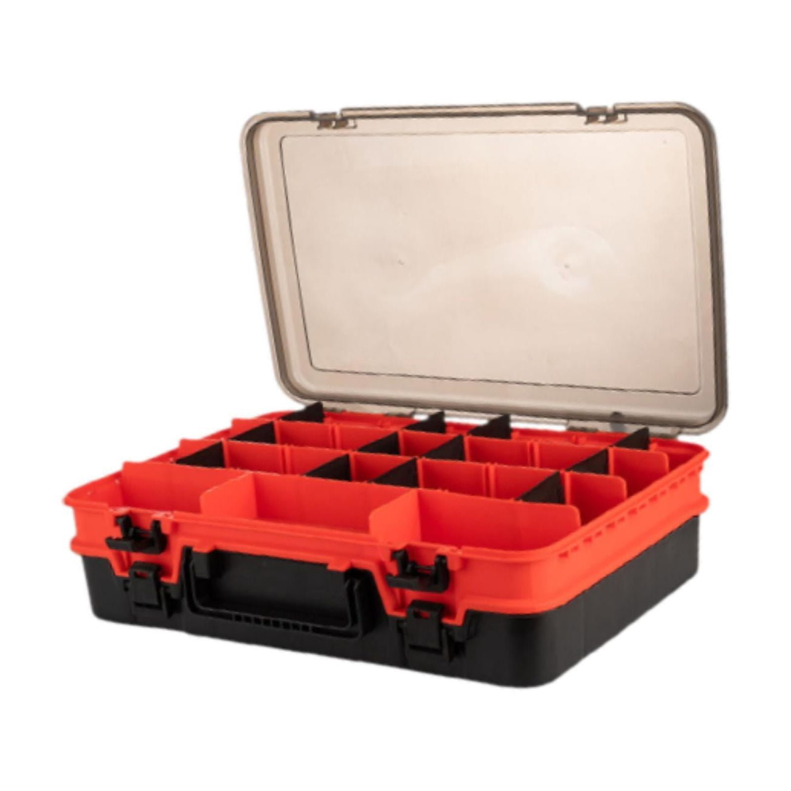 Wswqop Baits Storage Box Fishing Tackle Organizer with Removable Dividers Multifunction Orange