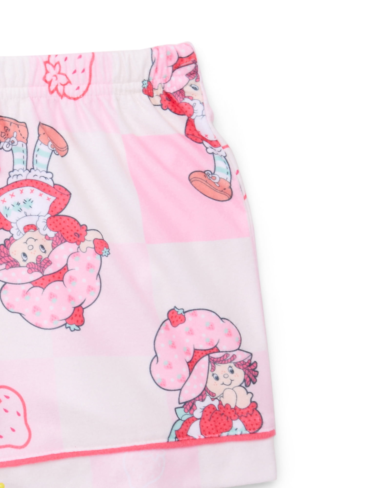 Strawberry Shortcake Girls Long Sleeve Coat and Shorts Pajama Set, 2-Piece, Sizes 4-16