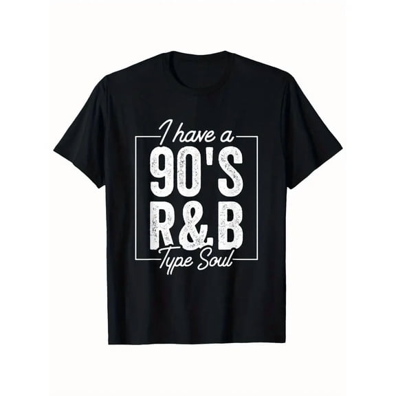 Men's Vintage 90s R&B Graphic T-Shirt - Black Retro Soul Music Tee - Soft Everyday Casual Shirt for 90s Throwback Fashion Fans, Retro T Shirt, Allseason Apparel, Classic Crew