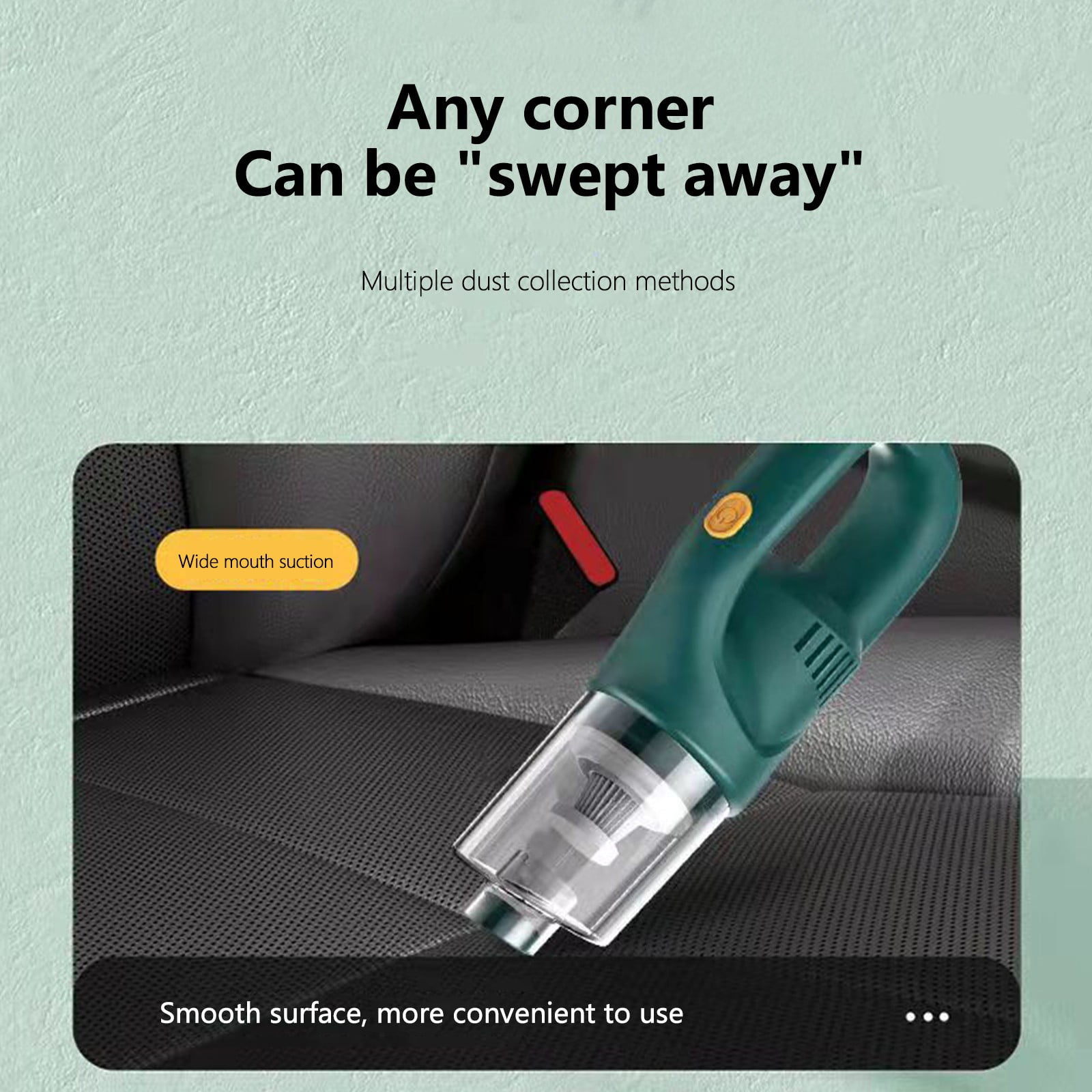 Car Portable Handheld Small Vacuum Cleaner, Car Vacuum Cleaner Cordless, Handheld Vacuum&Air Duster, High Power Wet/Dry Use Vacuum Cleaner for Vehicle/Home/Office, Pet Hair