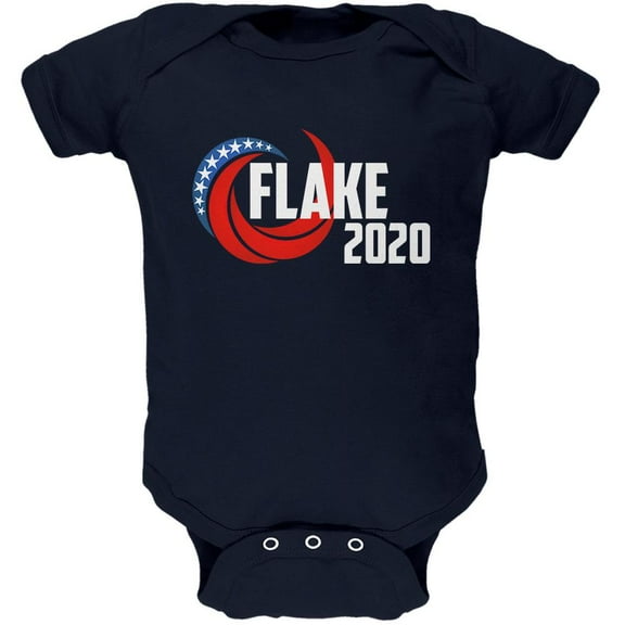 Presidential Election 2020 Jeff Flake Swoosh Soft Baby One Piece Navy 9-12 M