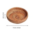 thumbnail image 4 of Handmade Rattan Weaving Round Storage Basket Fruit Dish Rattan Bread Basket, 4 of 4