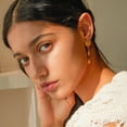 thumbnail image 2 of PISONIC Boho Hammered Dangling Earrings for Women Modern Statement Finish Dangle Drop Earrings Jewelry, 2 of 6