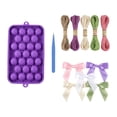 thumbnail image 2 of arctrm DIY Grape Soap Making Kit Beginner Friendly Silicone Mold Set with Bows and Jute Violet, 2 of 8