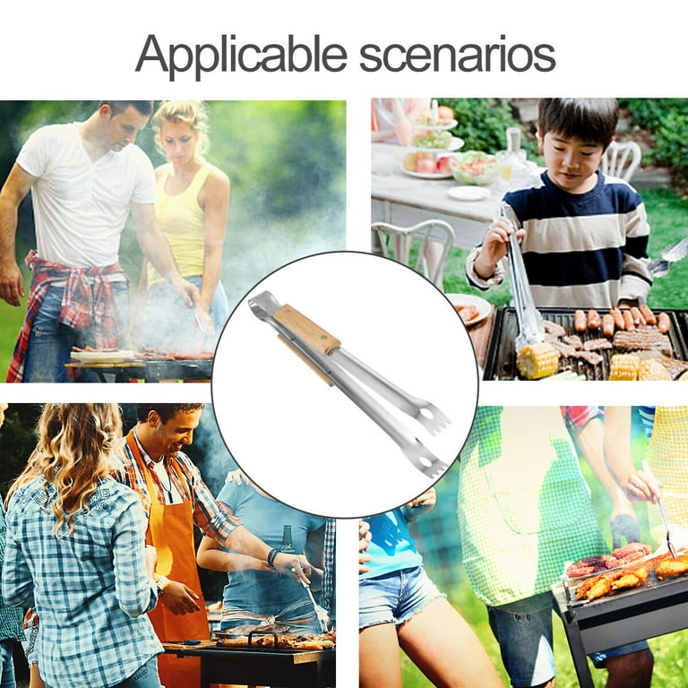 TOPINCN Barbecue Tong, Long Charcoal Serving Clip Multi-Functional